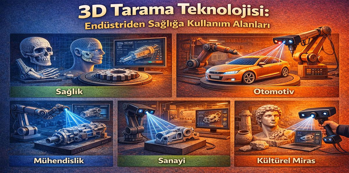 3D Tarama Teknolojisi: Endüstriden Sağlığa Kullanım Alanları