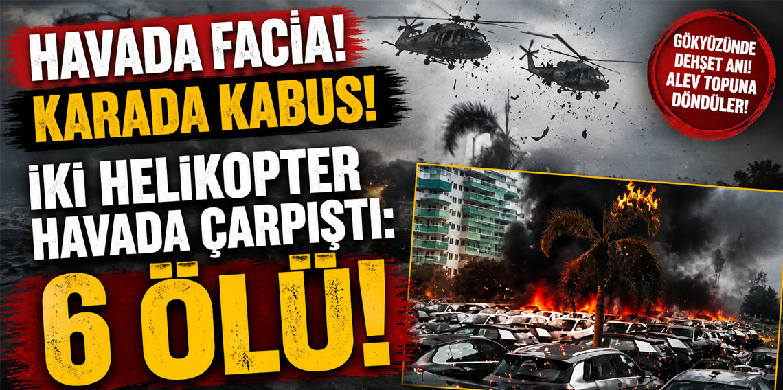 Havada facia, karada kabus! İki helikopter havada çarpıştı: 6 ölü!
