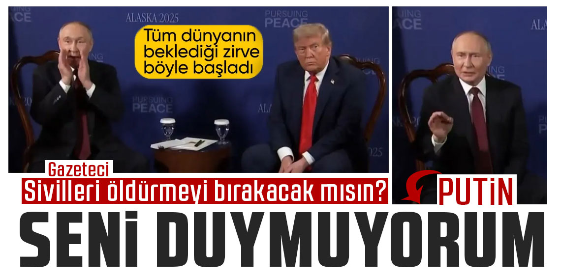 Putin'den gazetecinin sivil katliam sorusuna yanıt: Seni duymuyorum
