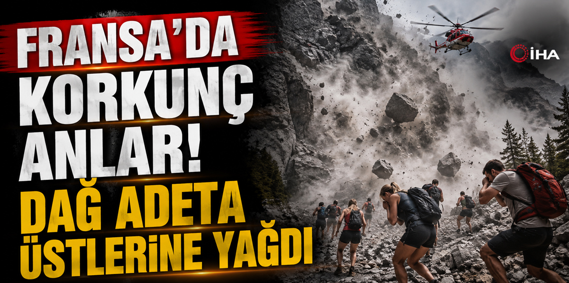 Fransa'da tırmanış sırasında dağcıların üzerine taş ve kaya parçaları yağdı