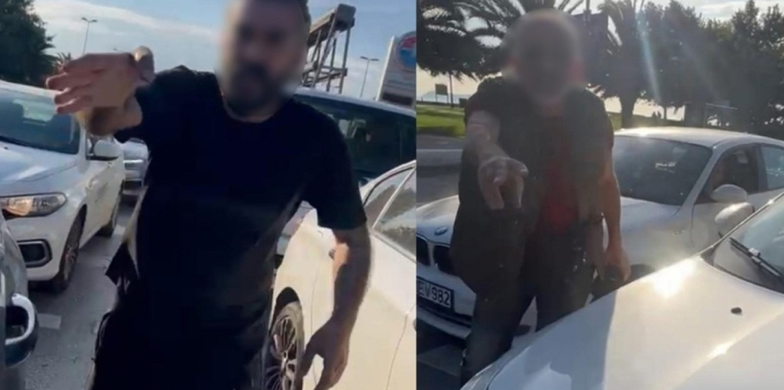 Kadın sürücü, 2 çocuğunun yanında saldırıya uğradı