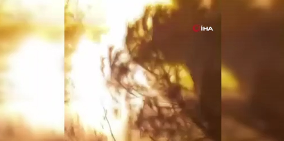 Çanakkale’de yanan araç bomba gibi patladı