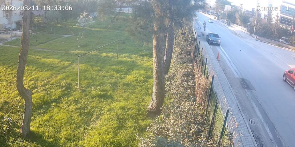 Cinayet gibi kaza güvenlik kamerasında