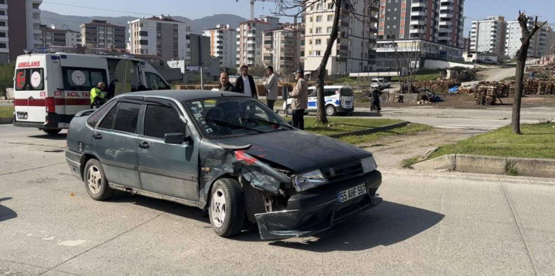 Samsun’da kavşakta korkutan kaza: 3 çocuk yaralandı