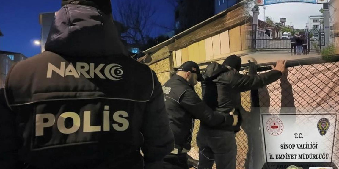 Sinop'ta uyuşturucu ve sahte para operasyonu: 3 tutuklama, 1 gözaltı