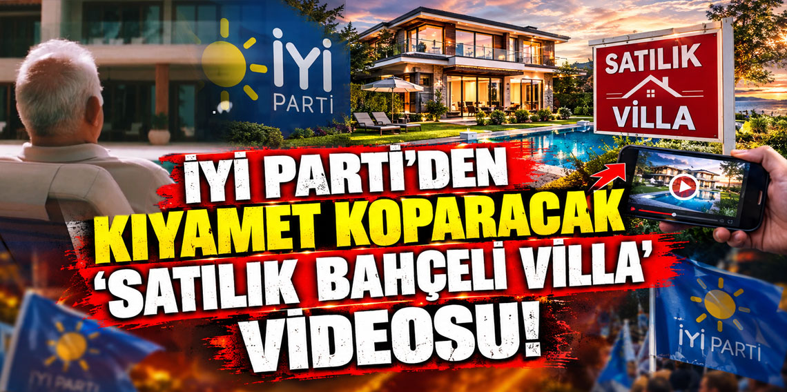 İYİ PARTİ’DEN KIYMAET KOPARACAK ' 'SATILIK BAHÇELİ VİLLA' ' VİDEOSU!