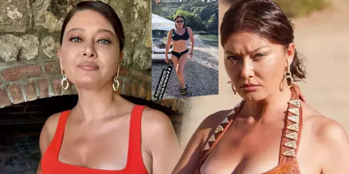 Nurgül Yeşilçay ekim ayında denize girdi!