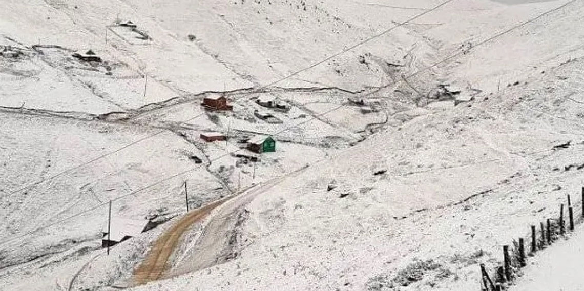 Gümüşhane’de yaylalar beyaz örtüyle kaplandı