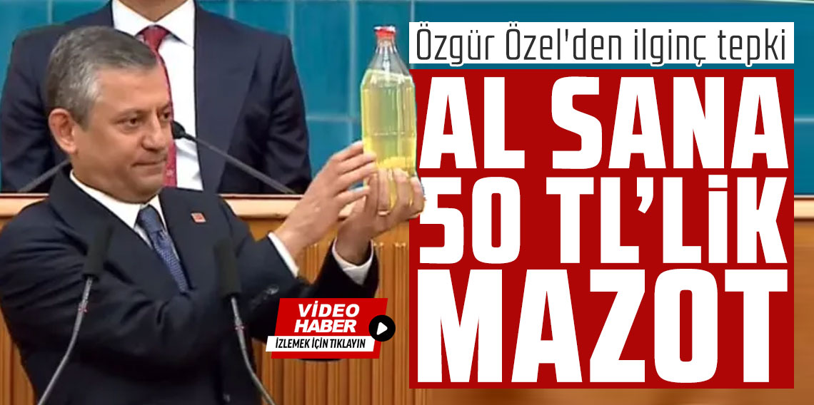 Özgür Özel'den ilginç tepki: Al sana 50 TL'lik mazot