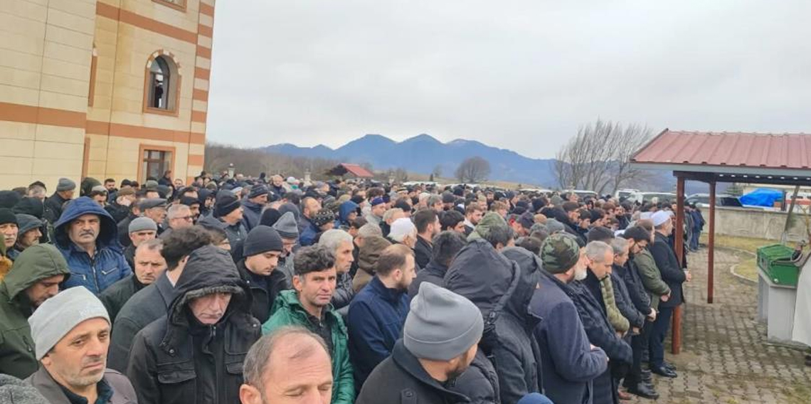 Samsun'da motosiklet kazasında ölen imam son yolculuğuna uğurlandı