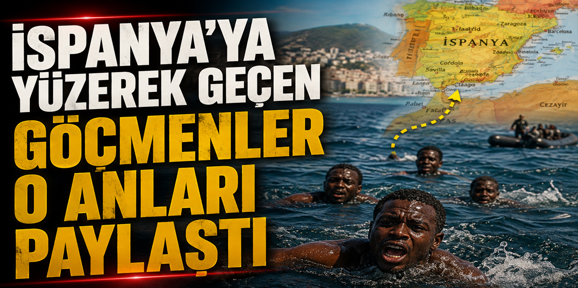 Sebte’de yüzerek sınırı geçmeye çalışan göçmen o anları kaydetti