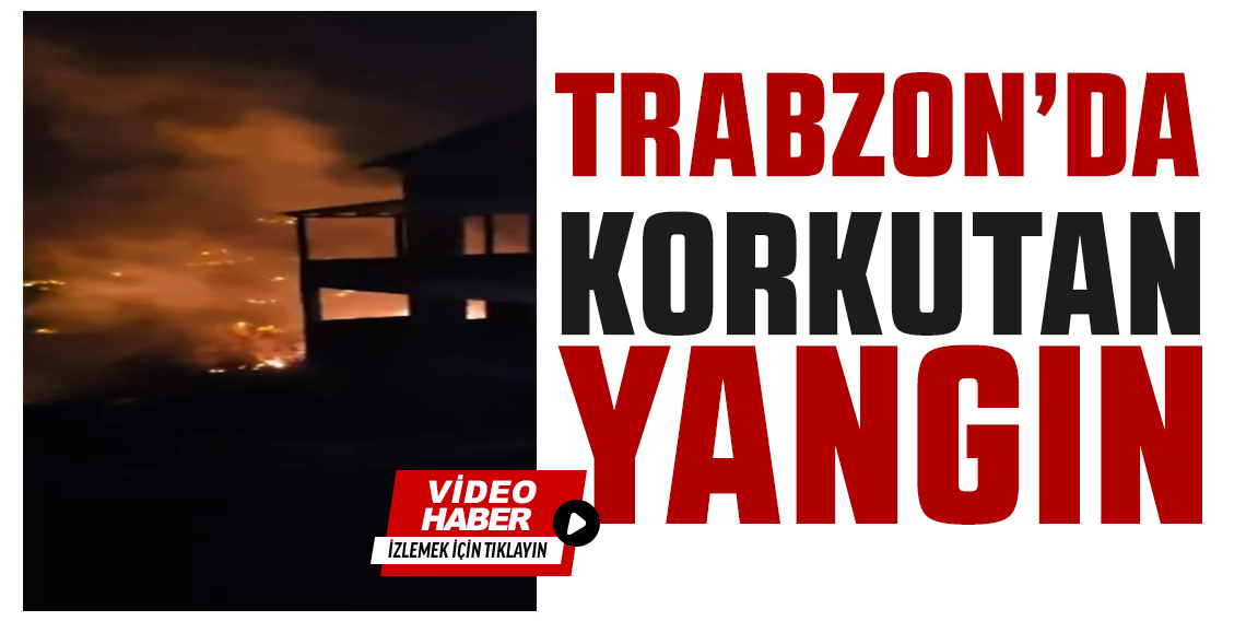 Trabzon'da korkutan yangın