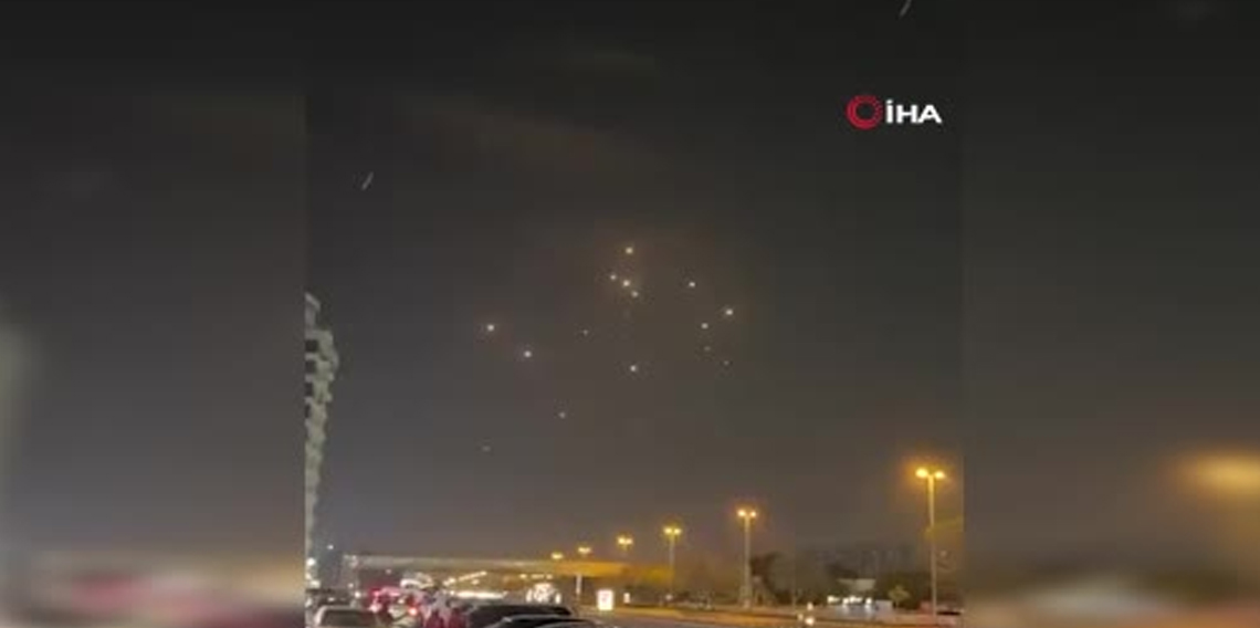 Dubai'ye füze saldırısı engellendi, o anlar görüntülendi