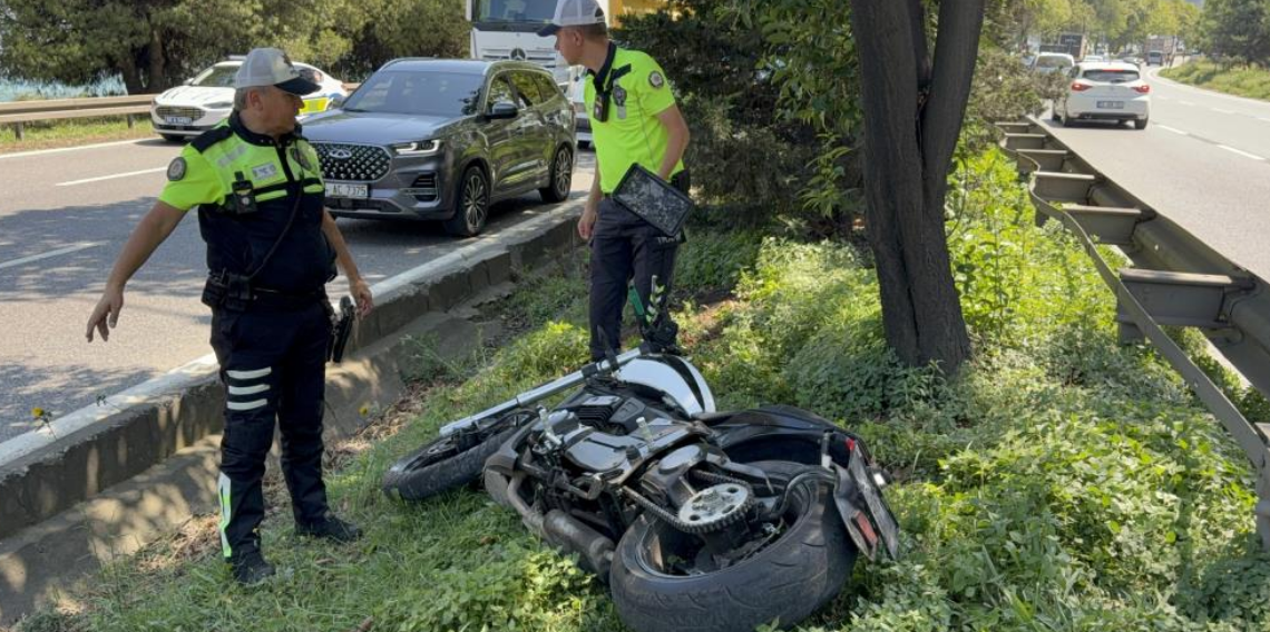 Samsun’da motosiklet kamyona arkadan çarptı: 