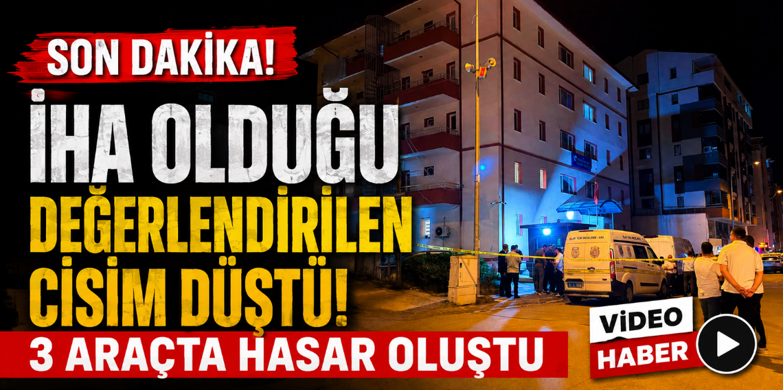 Trabzon’da Arsin İlçe Emniyet Müdürlüğü Bahçesine İHA Olduğu Değerlendirilen Cisim Düştü