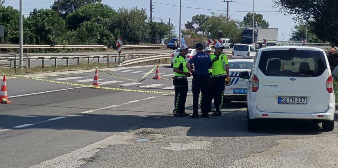 Ordu'da motosikletin çarptığı astsubay şehit oldu