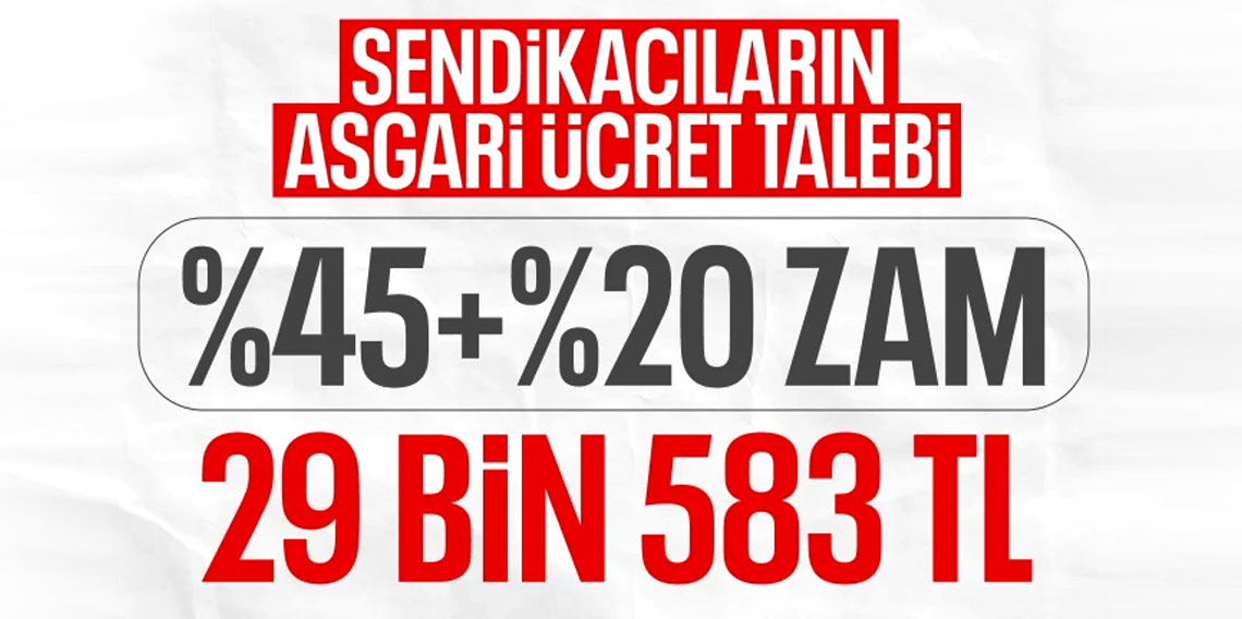 TÜRK-İŞ'in asgari ücret talebi 29 bin 583 TL