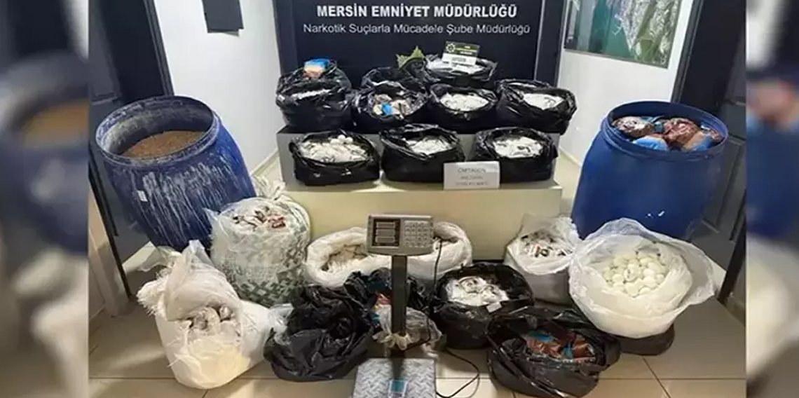 Mersin’de 3 Milyon 542 Bin Uyuşturucu Hap Ele Geçirildi