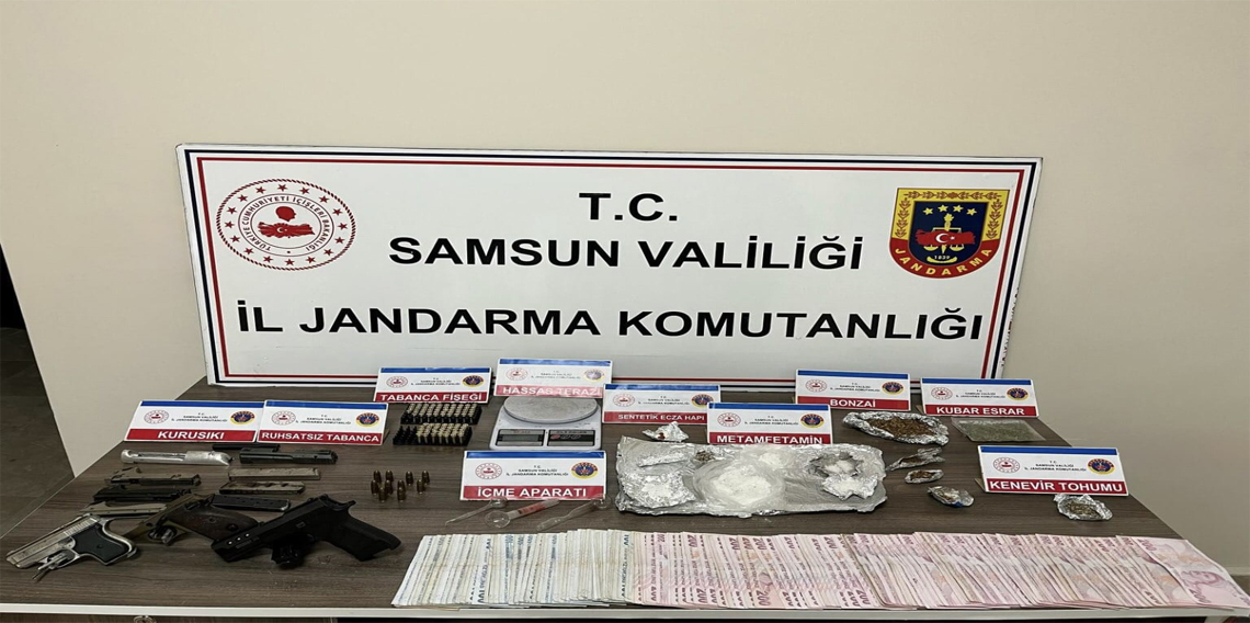 Samsun'da jandarmadan uyuşturucu operasyonu