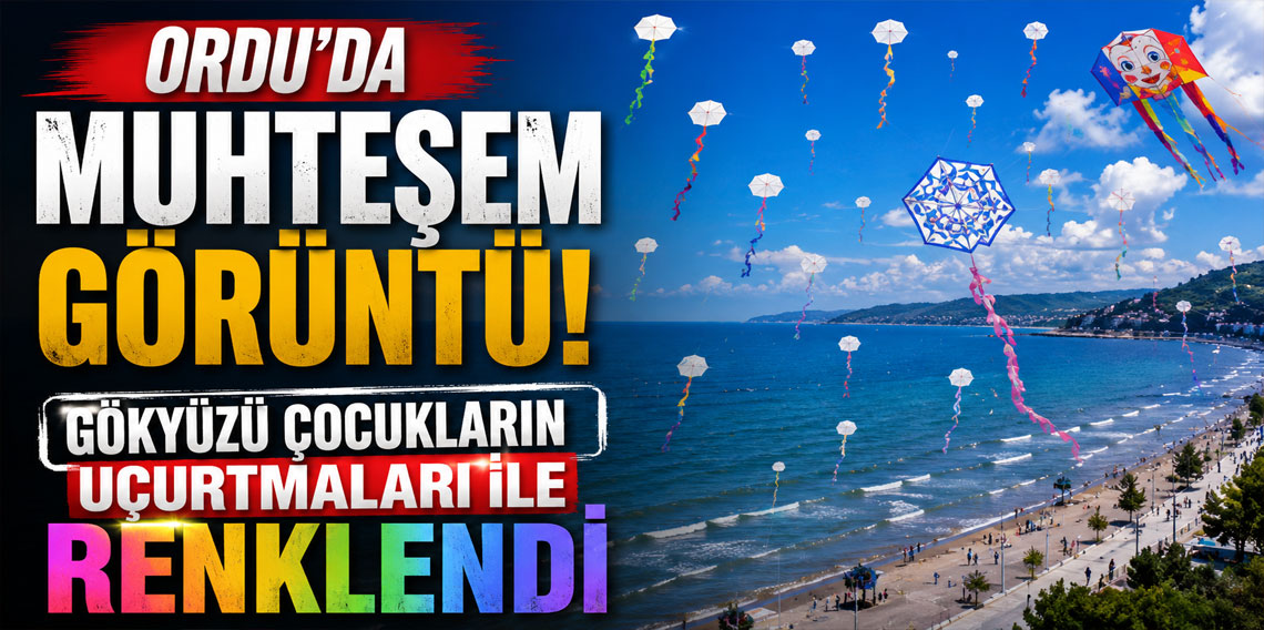 Ordu'da Gökyüzü Renk Cümbüşüne Döndü! 120 Uçurtma Aynı Anda Havalandı