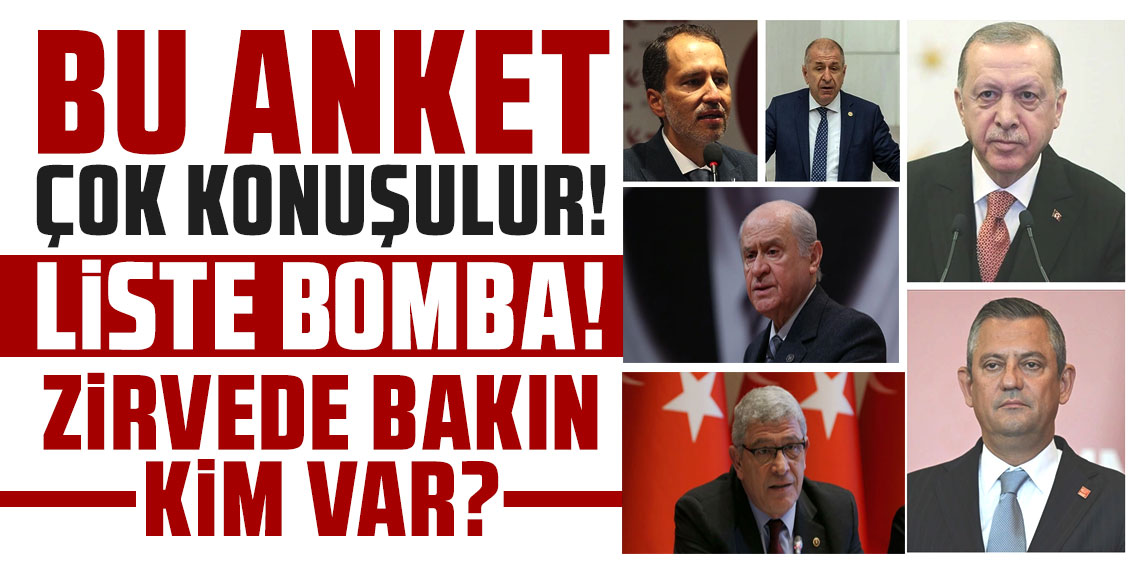 En beğenilen genel başkan anketi sarsacak! Liste bomba asıl zirvedeki isme bakın