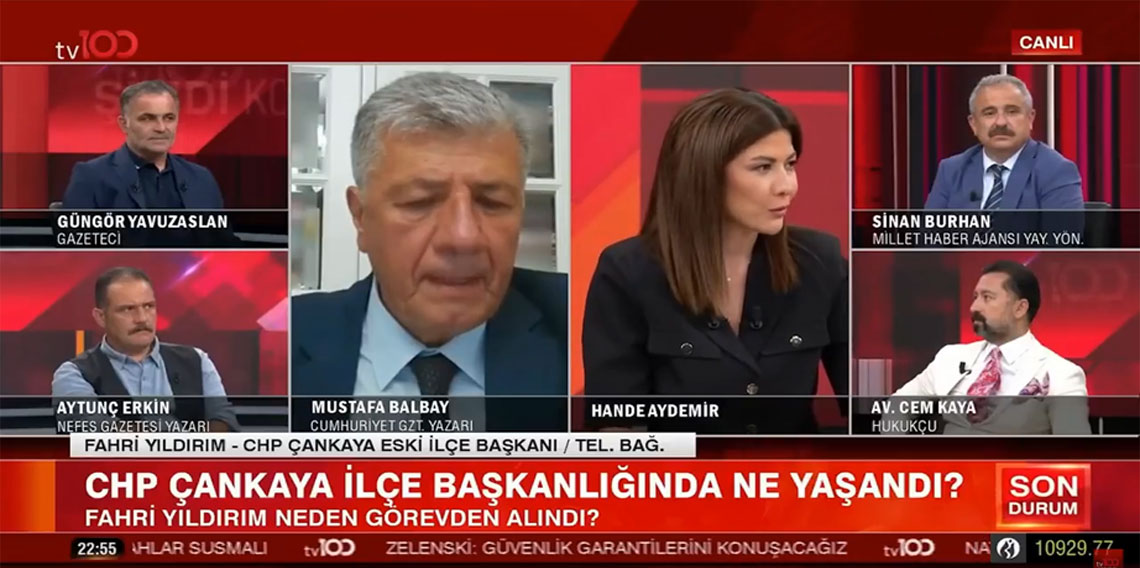 Eski CHP Çankaya İlçe Başkanı canlı yayına bağlanıp Mustafa Balbay'ı yalanladı