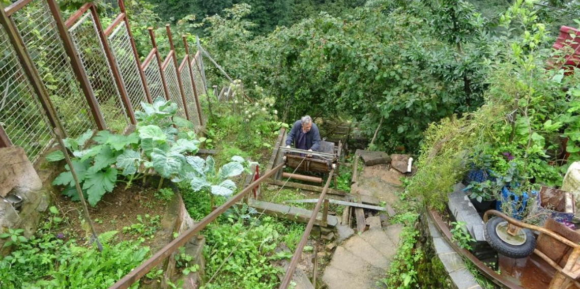 Trabzonlu Hüseyin dededen evine ulaşım için raylı sistem