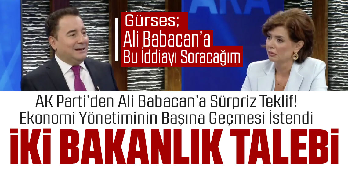 AK Parti’den Ali Babacan’a Sürpriz Teklif! Ekonomi Yönetiminin Başına Geçmesi İstendi