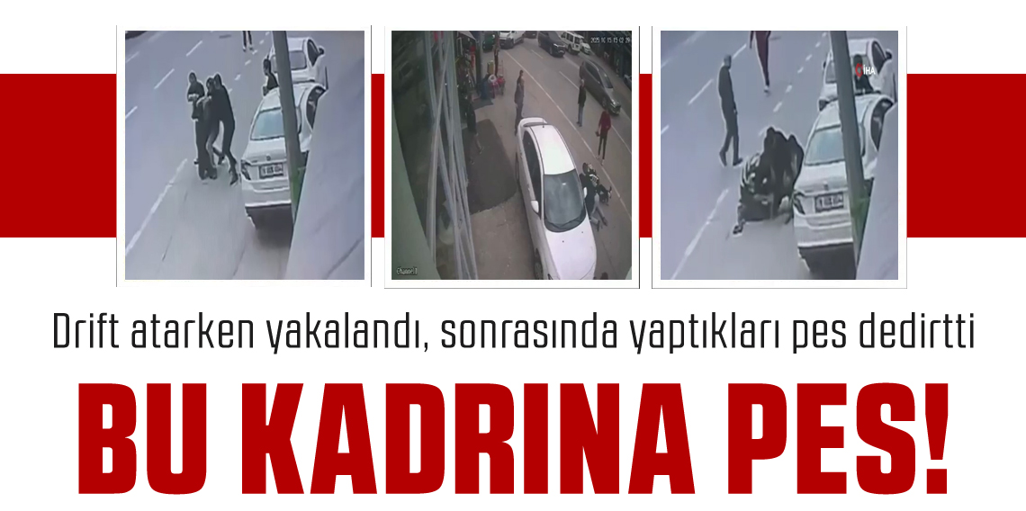 Drift atarken yakalandı, sonrasında yaptıkları pes dedirtti