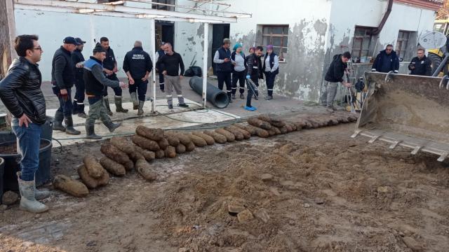 Çanakkale’de 50 top mermisi bulundu