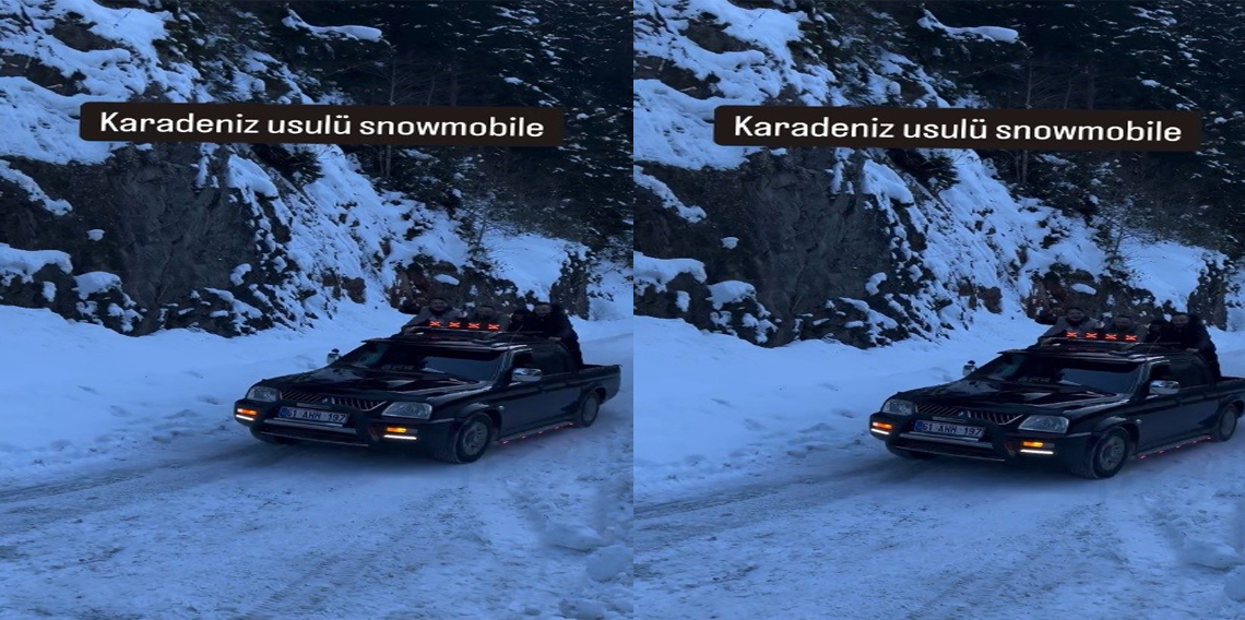 Karadeniz usulü snowmobile