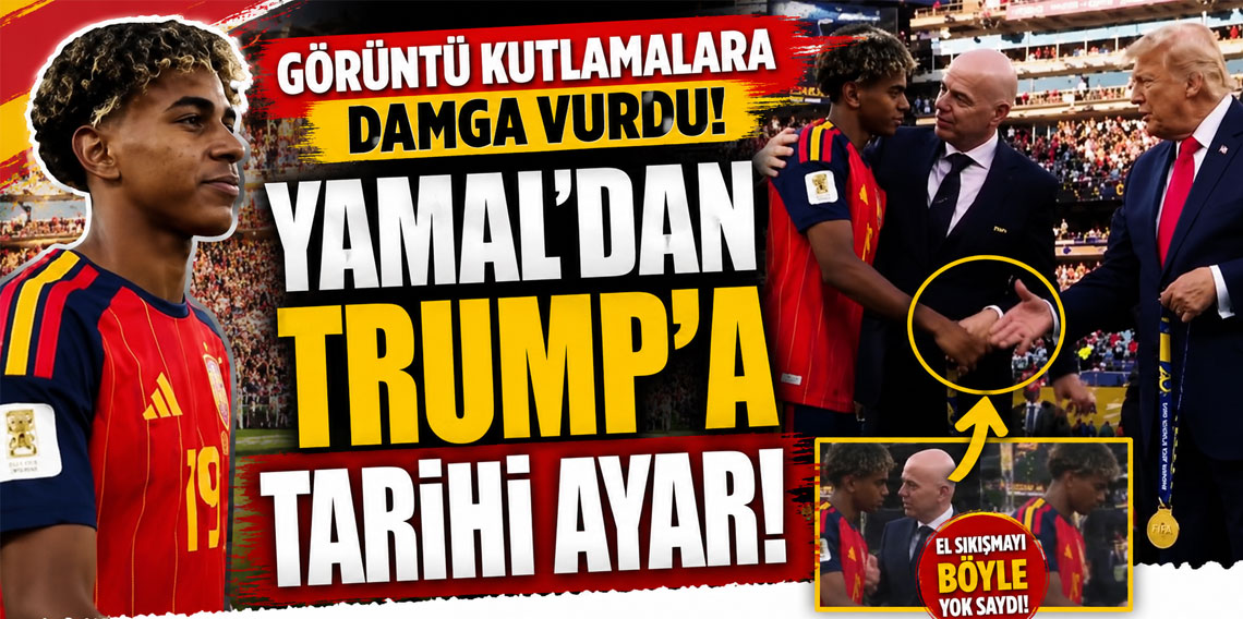 Yamal'dan Trump'a tarihi ayar! Görüntü kutlamalara damga vurdu