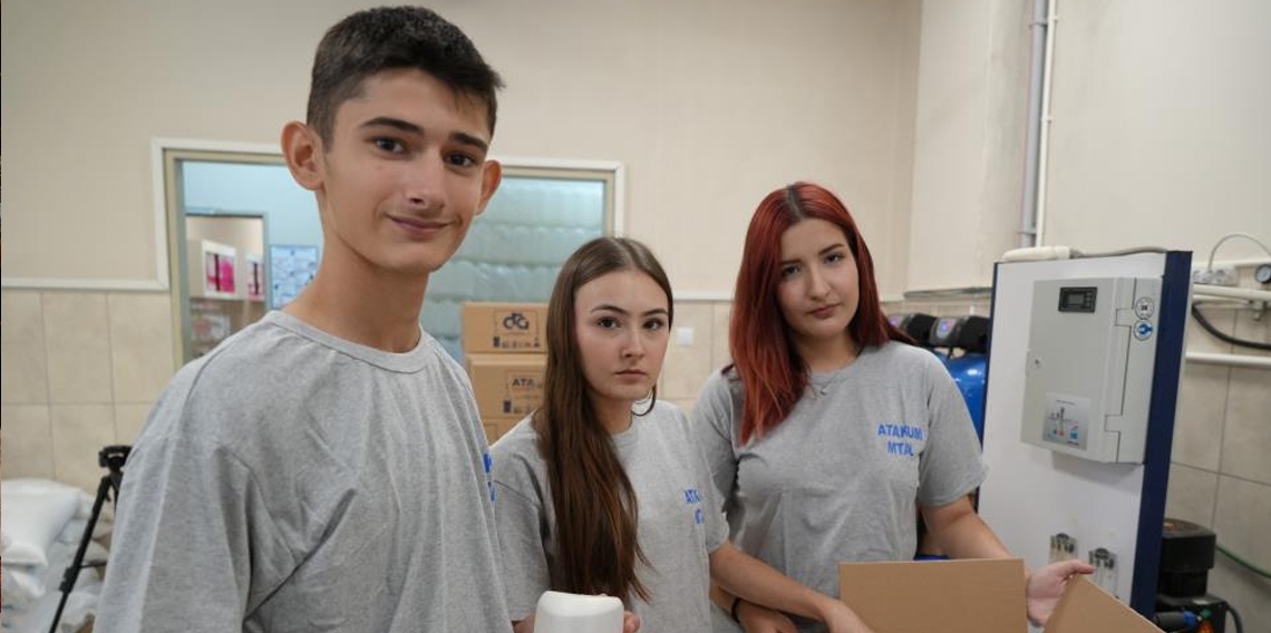 Samsun'da Lisede üretilen temizlik malzemeleri tüm Türkiye'ye satılacak