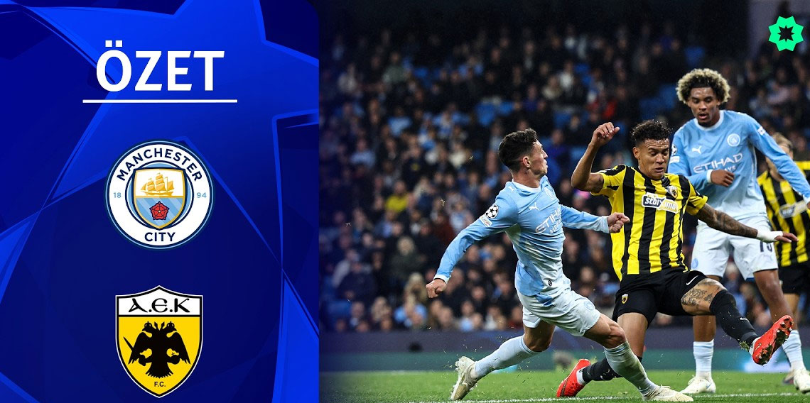 Şampiyonlar Ligi 3. Hafta | Manchester City - AEK (Özet)