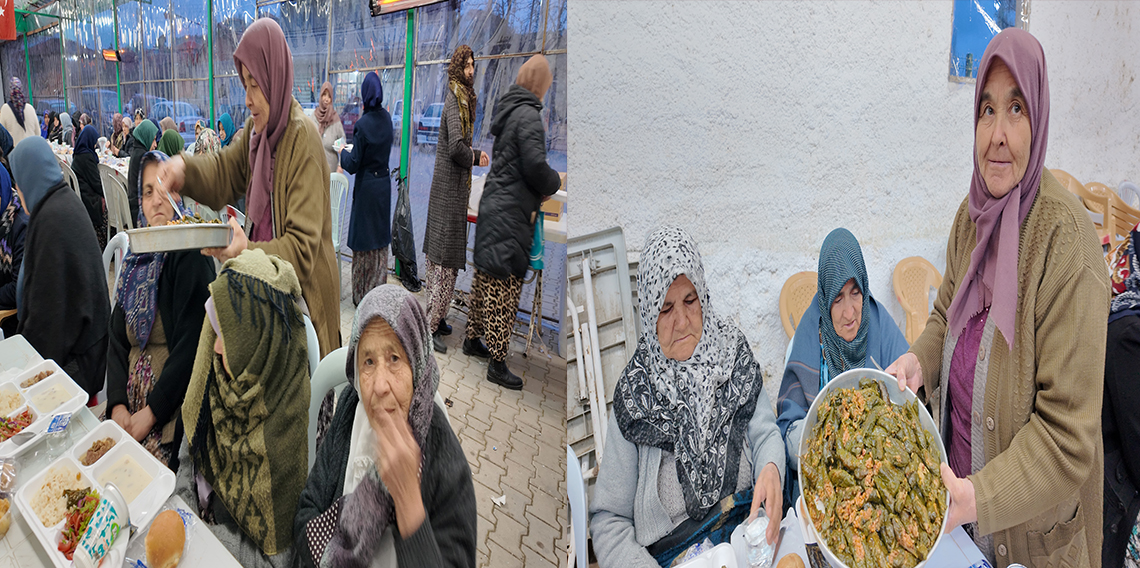  İftar yemeği her akşam bir aileden