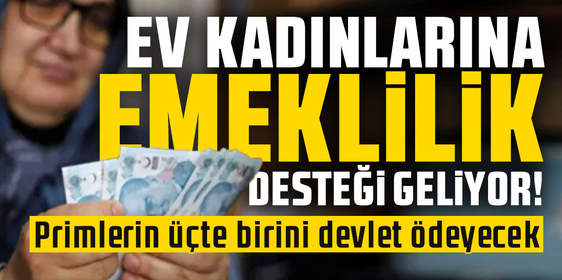 Ev kadınlarına emeklilik desteği geliyor: Primlerin üçte birini devlet ödeyecek