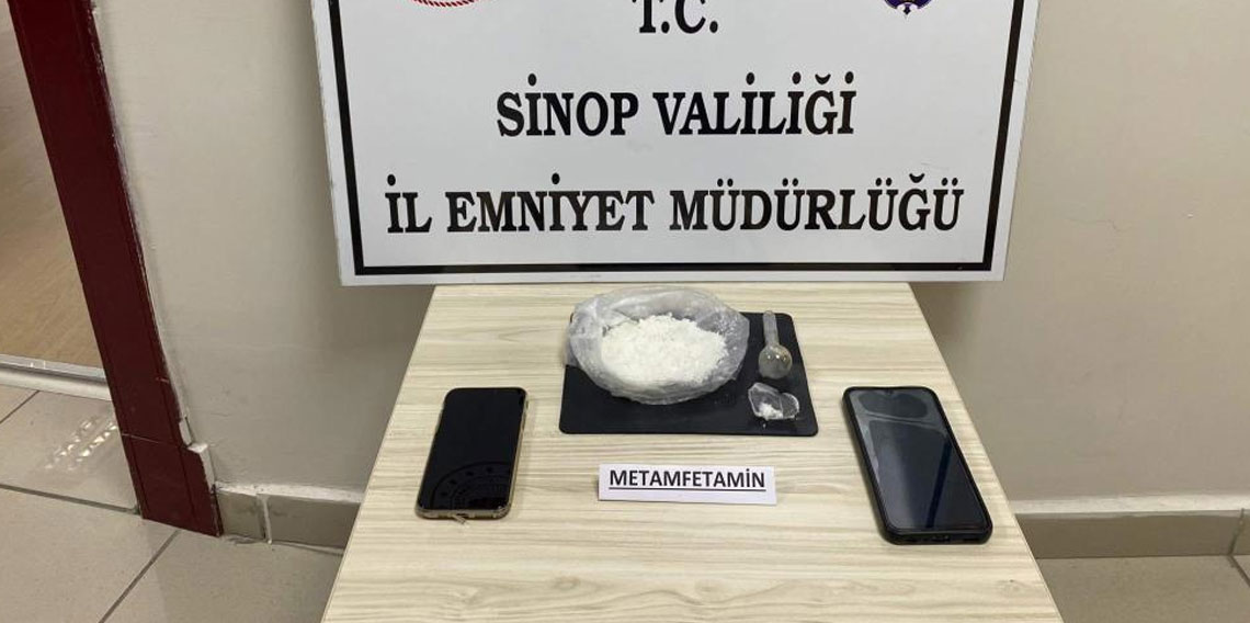 Sinop’ta 71.9 gr. metamfetamin maddesi ele geçirildi