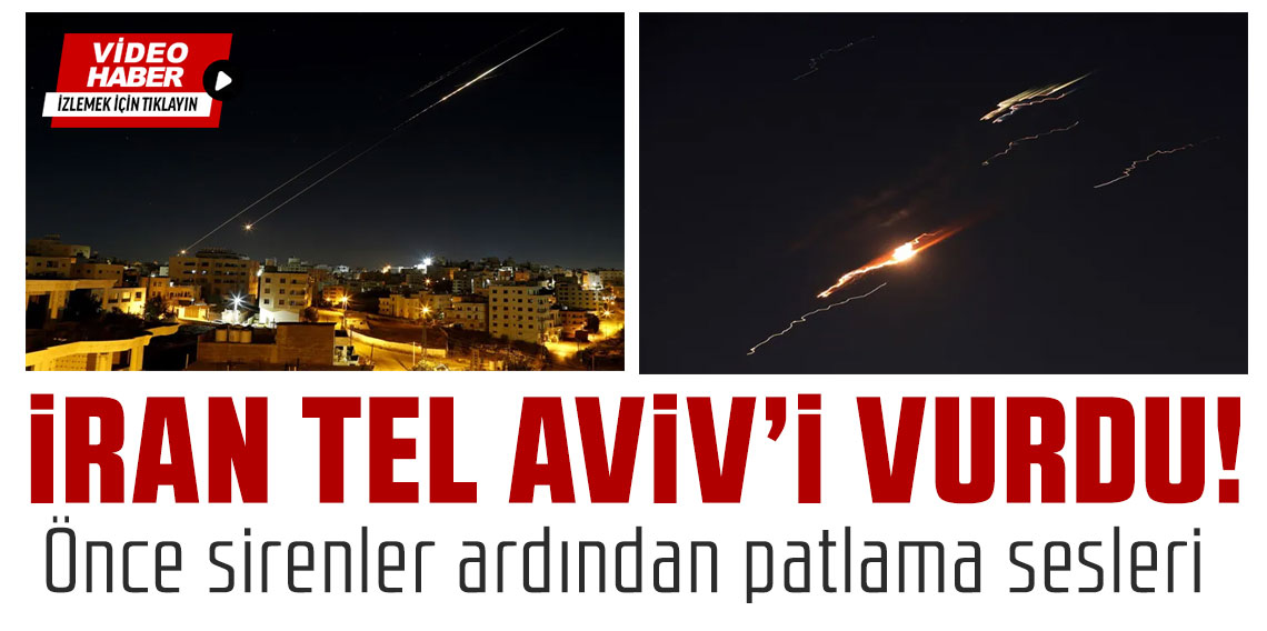 İran İsrail'e füze saldırısı düzenlendi önce sirenler ardından patlama sesleri