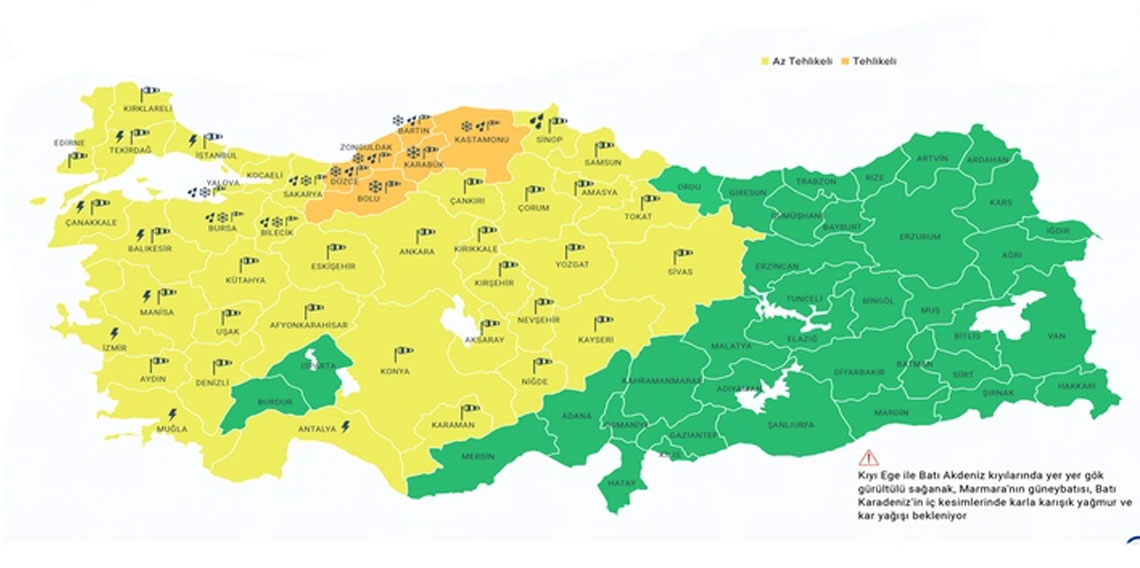 Hafta sonu kar var! Haritaya yansıdı, Meteoroloji uyardı