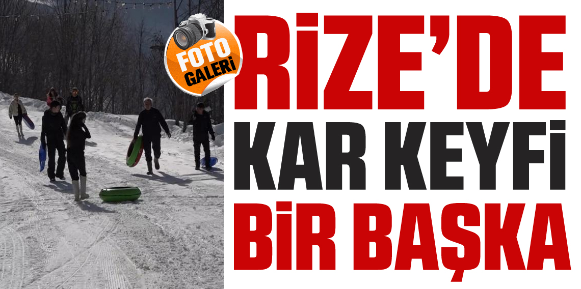 Rize'de Kar Keyfi Başladı