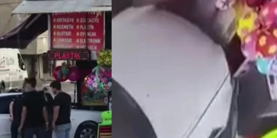Duramayan otomobil kırtasiye dükkanına daldı