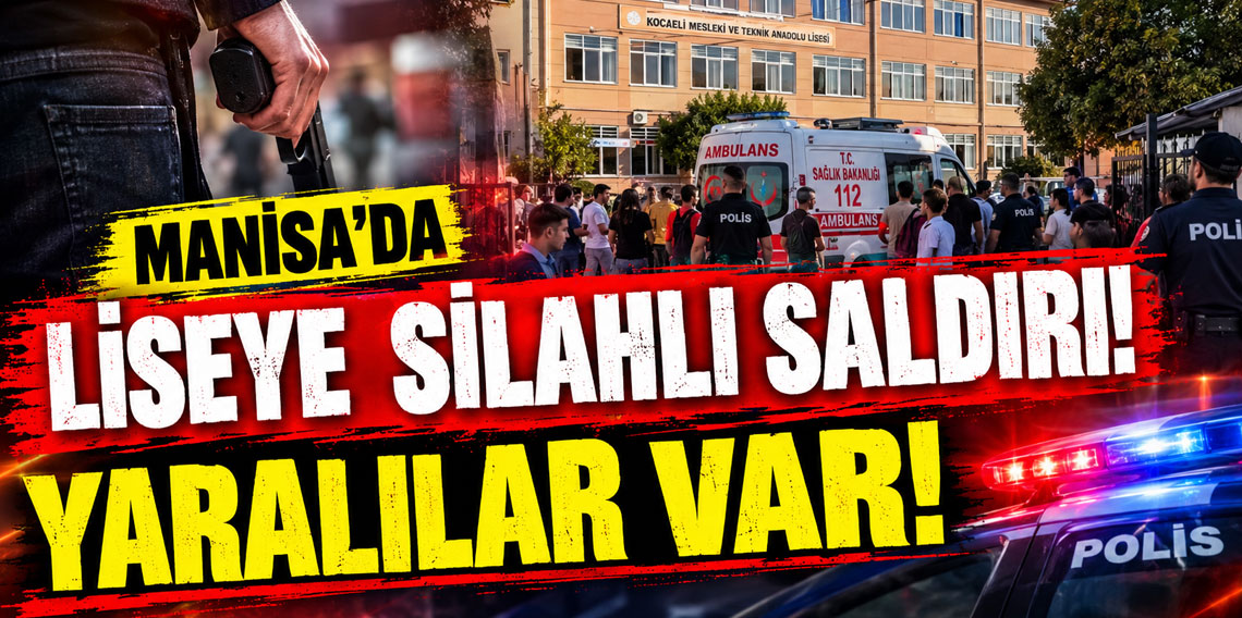 Manisa'da okula silahlı saldırı! Yaralı öğrenciler var