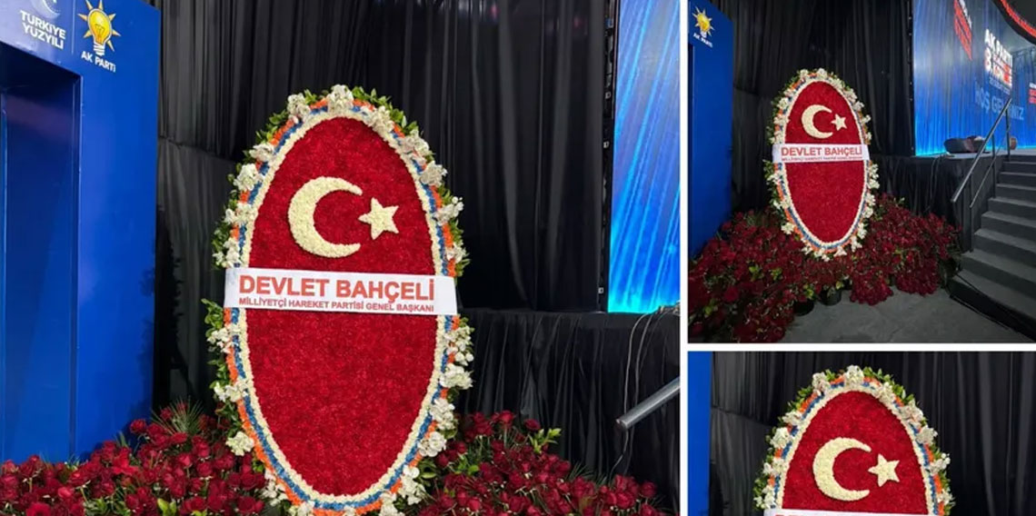 Bahçeli AK Parti kongresine çelenk gönderdi! Mesaj çiçeklerin sayısında gizli