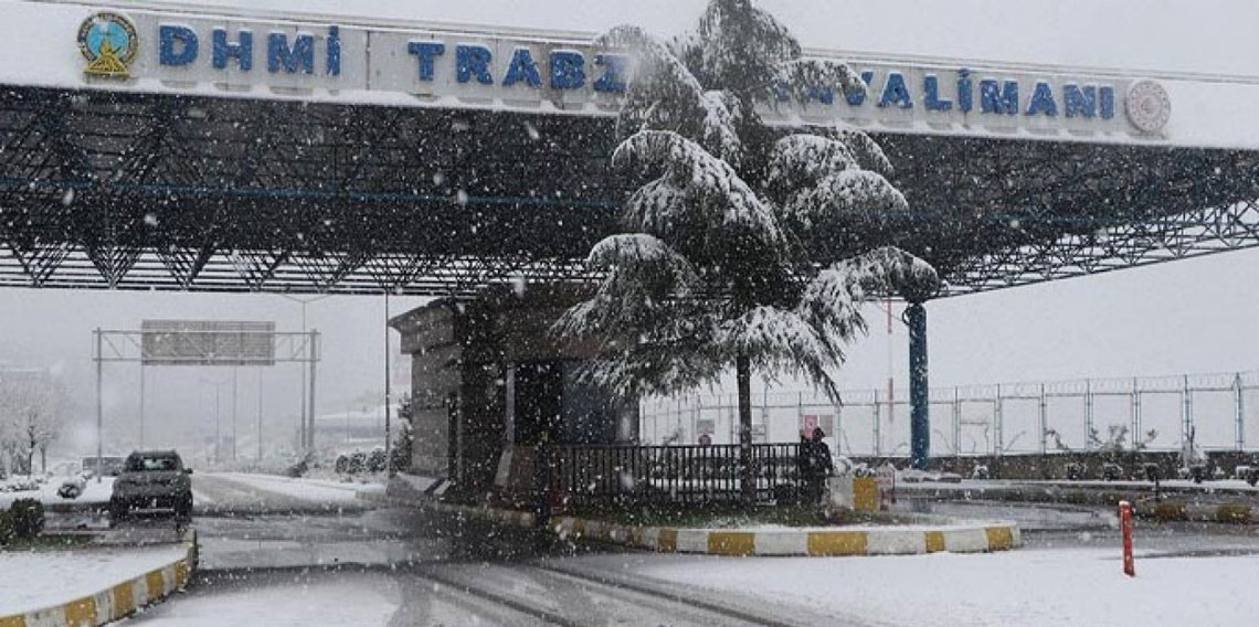 Trabzon'da uçuşlara kar engeli! İptal edildi