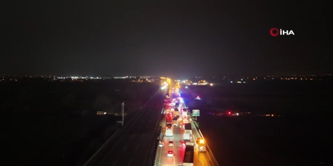 Anadolu Otoyolunda zincirleme kaza