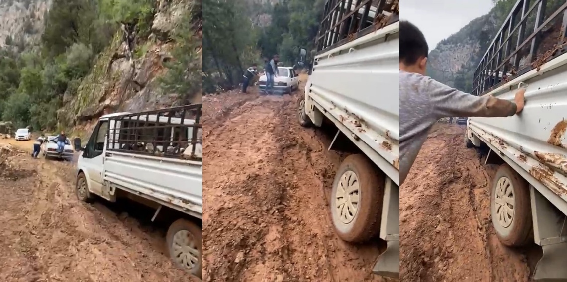 Serik’te offroad yarışlarını aratmayan görüntüler ortaya çıktı