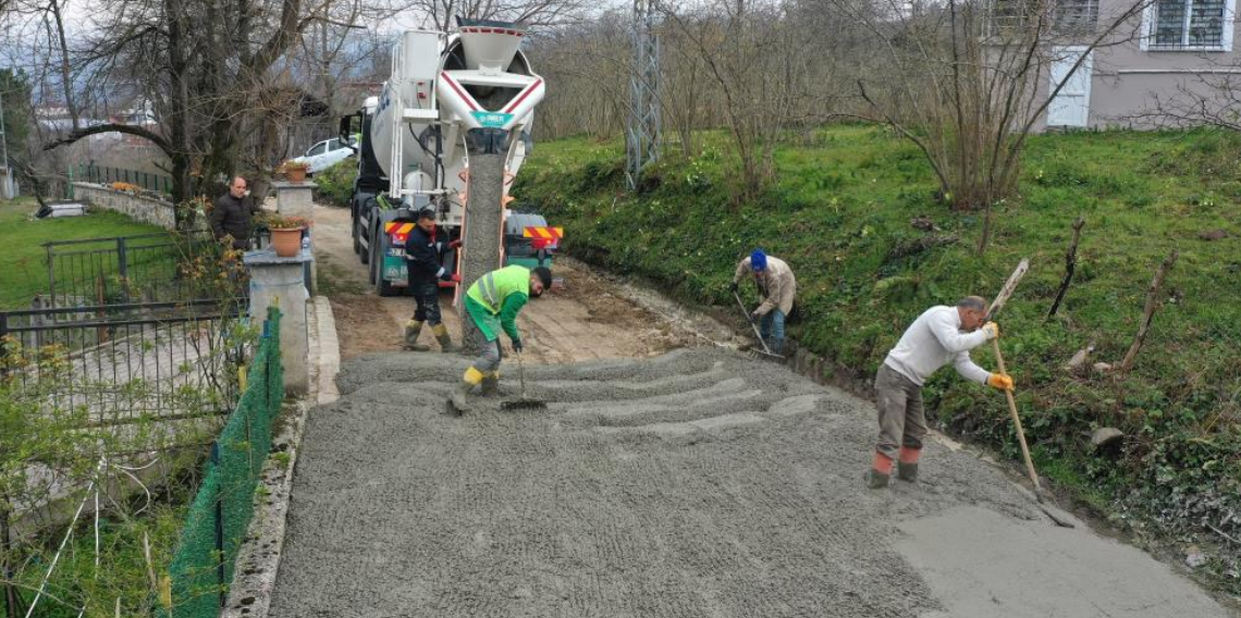 Ordu’da Ulaşım Atağı Sürüyor, Fatsa’da Beton Yol Çalışmalarında Sona Gelindi