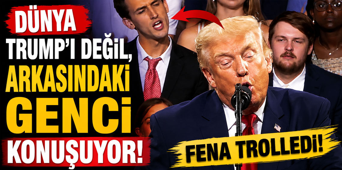 Dünya Trump'ı değil, arkasındaki genci konuşuyor! Fena trolledi!