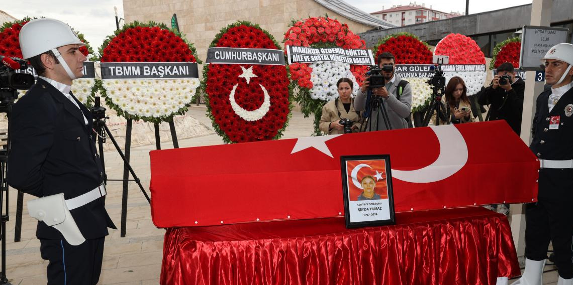 Şehit polis memuru Şeyda Yılmaz'a veda