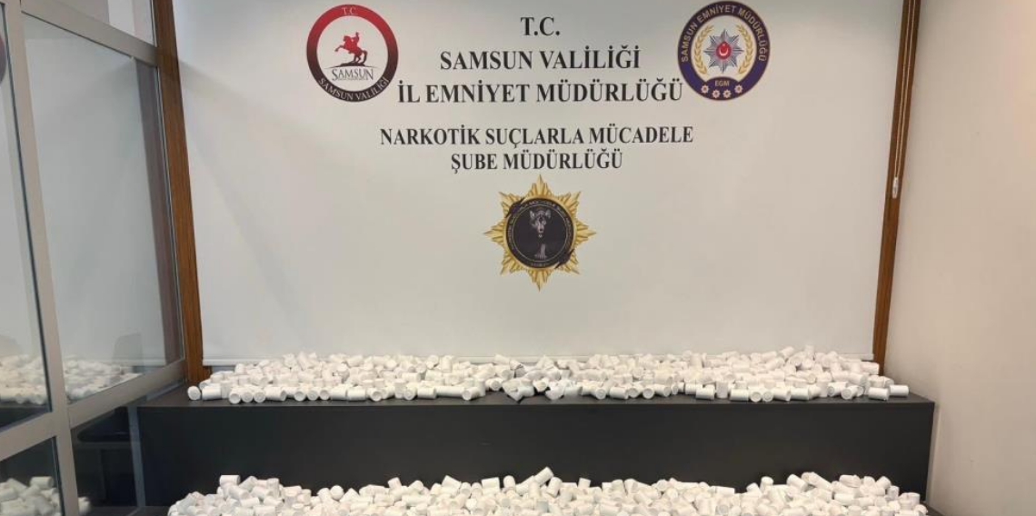 Samsun’da dev uyuşturucu operasyonu: 130 bin 624 sentetik ecza ele geçirildi